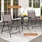3 Pieces Outdoor Bistro Dining Furniture Set with Umbrella Hole